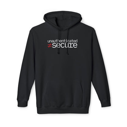 unauthenticated ≠ secure Hoodie