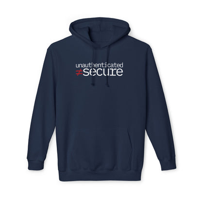unauthenticated ≠ secure Hoodie